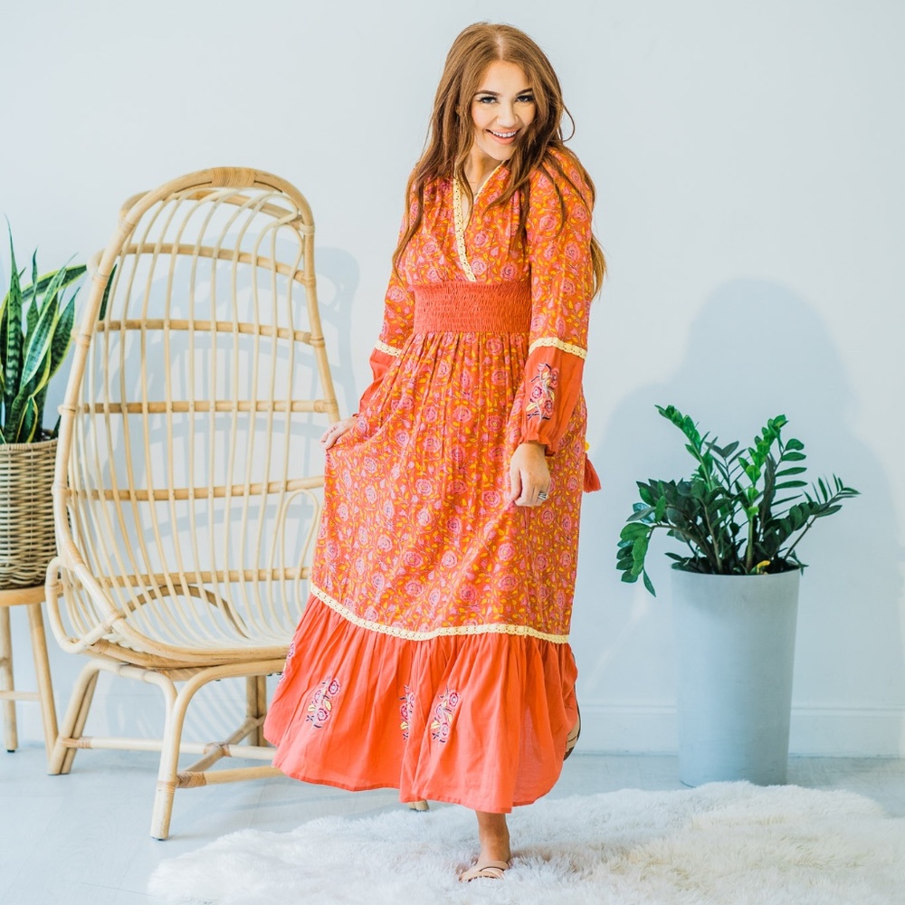Ethically handmade Artisan crafted Arianna Maxi dress